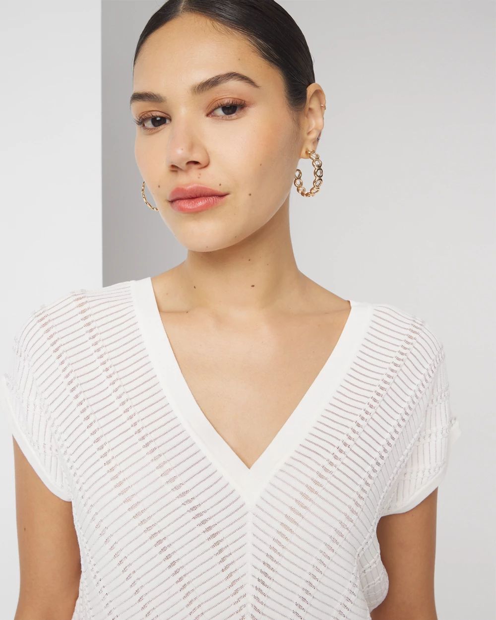V Neck Dolman Sweater